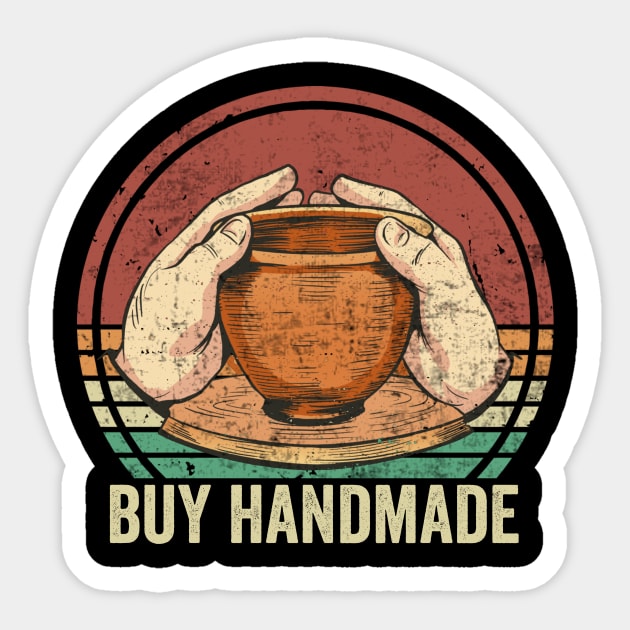 Buy Handmade Pottery Lover Sticker by Visual Vibes